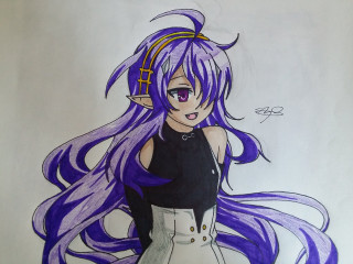 Purple hair girl vanitas manga - esao free wallpaper