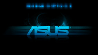 Dark background blue black asus - logo free wallpaper