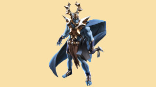 Armored man sword cape spikes - a cape free wallpaper