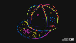 Baseball cap neon design black - a neon free wallpaper