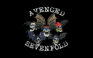 Skulls bats avenge sevenfold white - white ink free wallpaper