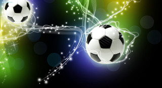 Soccer ball flying colorful background - alain tasso free wallpaper