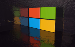 Colorful wall reflection windows logo - a colorful wall free wallpaper