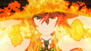 Woman hat tie fire flames - flame free wallpaper
