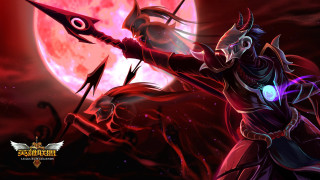 Man sword full moon demon - horn and horns free wallpaper