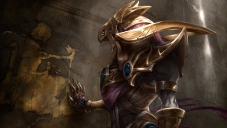 Knight sword armor demon golden - his hand and a demon in the background free wallpaper