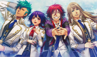 Anime characters blue sky clouds 24 - a blue sky background free wallpaper