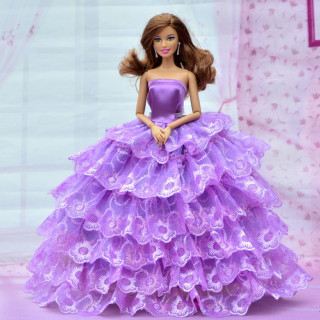 Barbie doll purple dress pink - feature free wallpaper for tablet
