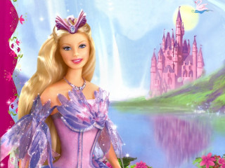 Barbie doll castle pink dress 2 - fantasy style free wallpaper