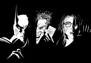 Batman joker glasses woman cigarette - dark night free wallpaper