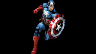 Captain america running shield black - a black background behind free wallpaper