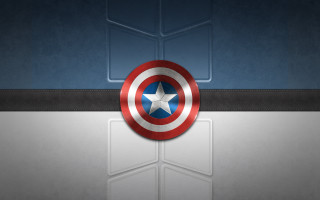 Captain america shield blue background - marvel comic free wallpaper