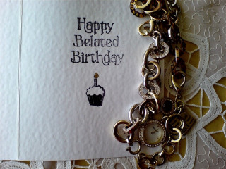 Happy belated birthday card cupcake - exquisite detail free wallpaper