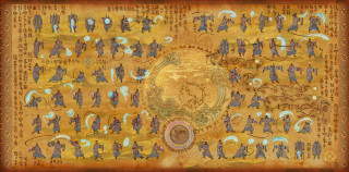 Group circle painting people artwork - metaphysical painting free wallpaper