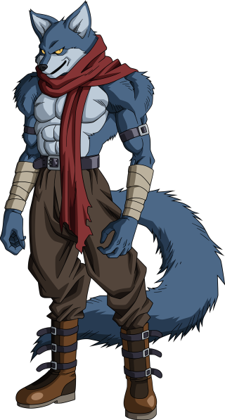 Cartoon character red scarf furry - a pose free wallpaper