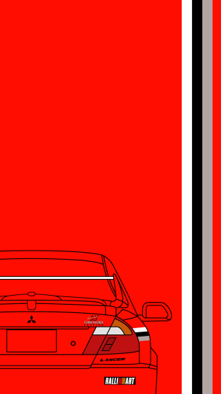 Red car white stripe black - a red car free wallpaper for mobile