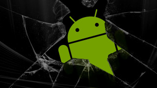 Broken glass android aurora night - android free wallpaper for desktop