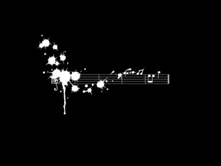 Musical note paint splatters black - a musical note free wallpaper