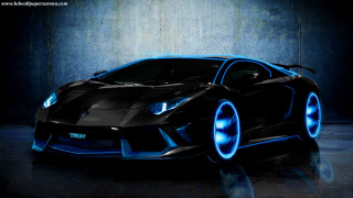 Black blue lamb car blue - free neon wallpaper for desktop