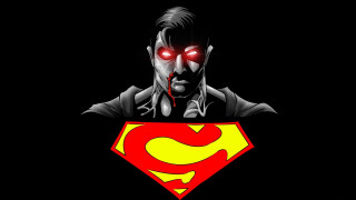 Man red eyes superman logo - his chest free wallpaper for desktop