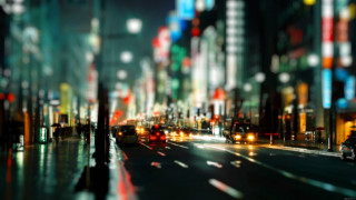 City street traffic night lights 10 - traffic free wallpaper