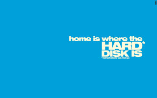 Blue background white text home - a white text free wallpaper
