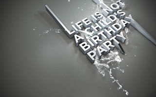 Metal knife words photorealism greyscale - vray free wallpaper