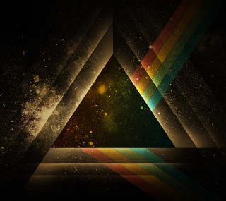 Triangle rainbow stripe star middle - a rainbow free wallpaper for tablet