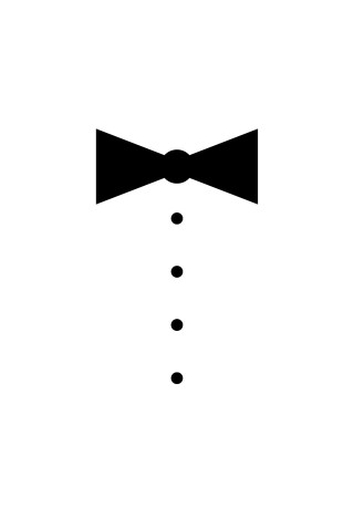 Bow tie tuxedo shirt black - a black dot free wallpaper