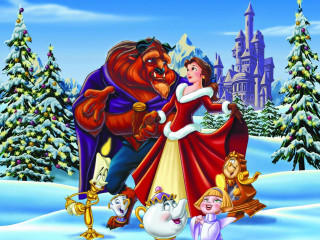 Princess beast snowman animals cartoon - free valentines wallpaper for desktop