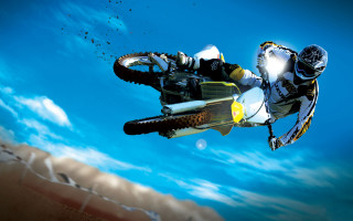 Man dirt bike air trick - cliff childs free wallpaper