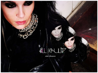 Woman black hair black outfit - chain free wallpaper