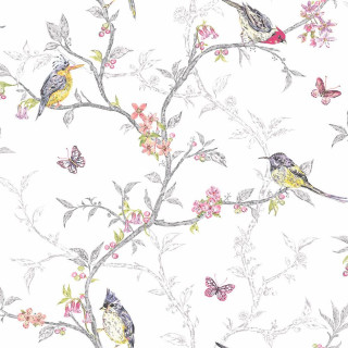 Birds flowers branches butterflies tree - the branch of the tree free wallpaper