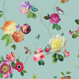 Blue butterfly flower branch whimsical - whimsical free wallpaper for tablet