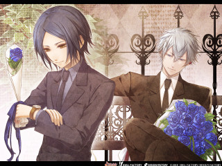 Couple sitting fence flowers vase - a couple of people sitting next free wallpaper