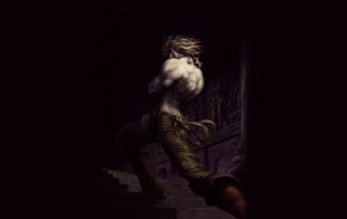 Muscular man staircase dark arms - a muscular body free wallpaper