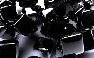 Black white cubes group image - crystal cubism free wallpaper