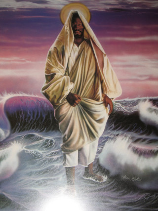 Man white robe standing water - a white robe free wallpaper