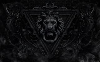 Lion triangle smoke face artistry - a lion free wallpaper for desktop