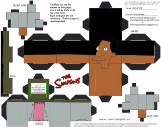 Paper model man cross chest - a cross free wallpaper