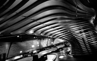 Curved ceiling curved wall deconstructivism - ceiling free wallpaper