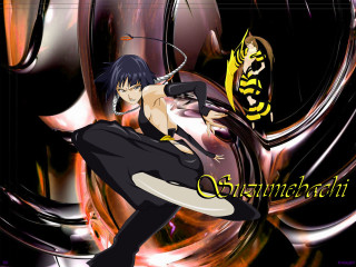 Anime character sword dragon back - metal free wallpaper