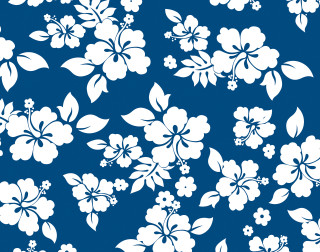 Blue white flower pattern leaves - flower pattern free wallpaper
