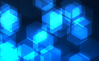 Blue abstract hexagons lightblue 3d - hexagonal shape free wallpaper for desktop