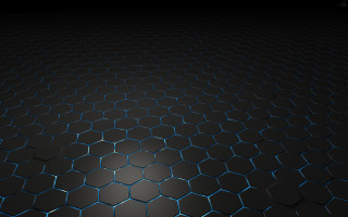 Black background blue hexagonal pattern - hexagonal free wallpaper for desktop