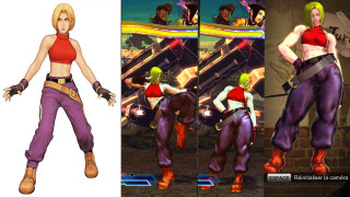 Woman redtop purplepants standing picture - a red top free wallpaper