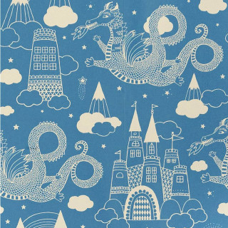 Blue white dragon castle clouds - cloud free wallpaper