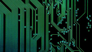 Circuit board green blue dots - a computer circuit board free wallpaper