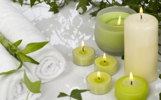 Candles towels plants flowers tabletop - candle free wallpaper for desktop