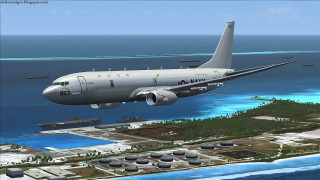 Airplane flying island ocean boat - a boat in the background free wallpaper